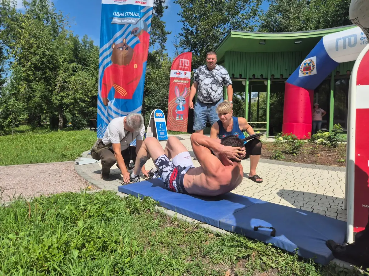 🌳 7 августа в парке «Изумрудный» работала мобильная площадка ГТО!